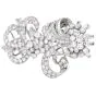 Estate Art Deco 15.00 Carats  Diamond Platinum Double Clip Brooch
