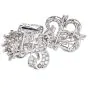 Estate Art Deco 15.00 Carats  Diamond Platinum Double Clip Broochy