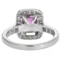 GIA No Heat Kashmir-Azad Pink Sapphire Cushion Cut 18K Engagement Ring|Dover jewelry|