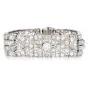 Vintage Art Deco 14.75cts Diamond Platinum Wide Link Bracelet 