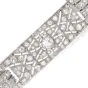 Vintage Art Deco 14.75cts Diamond Platinum Wide Link Bracelet 