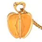 CARTIER 18k Yellow Gold Double C Apple Heart Pendant