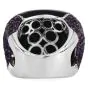 Estate Designer Diamond Onyx Amethyst 18k gold Cocktail Ring