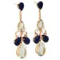Sapphire Green Amethyst Diamond 18k Gold Chandelier Earrings