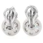Classic 11mm Pearl Diamond 18K White Gold  Clip On Earrings