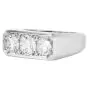 Vintage Diamond Platinum Signet Style Engagement Ring |Dover Jewelry|