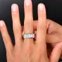 Vintage Diamond Platinum Signet Style Engagement Ring |Dover Jewelry|