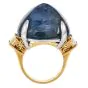 Exceptional No Heat Burma Sapphire 64.10cts Diamond 18K Platinum Cocktail Ring|Dover Jewelry|