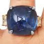 Exceptional No Heat Burma Sapphire 64.10cts Diamond 18K Platinum Cocktail Ring|Dover Jewelry|