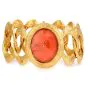 Vintage Omega Roy King  Coral 18K Textured Link Watch-Dover Jewelry