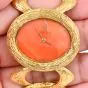 Vintage Omega Roy King Coral 18K Textured Link Watch-Dover Jewelry