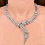 Estate Couture Diamond 45.80cts 18K Gold Scarf Necklace 