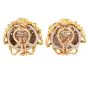 Vintage 3.25cttw Diamond 18K Gold Sunflower Motif Earrings