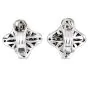 Estate 6.28cttw Diamond 18K Quatrefoil Statement Earrings-Dover Jewelry