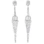 Vintage 10.48cttw Diamond Platinum Cascading Drop Earrings