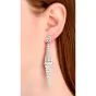 Vintage 10.48cttw Diamond Platinum Cascading Drop Earrings