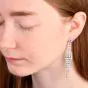 Vintage 10.48cttw Diamond Platinum Cascading Drop Earrings