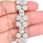 Vintage Inspired Diamond Clover 18K Gold Cuff Bracelet-Dover Jewelry