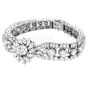 Vintage 16.25cts Diamond Platinum Floral Wrap Bracelet-Dover Jewelry