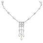 Bvlgari Diamond  Pearl 18K Gold Bulgari Circle Drop Necklace