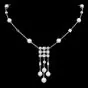 Bvlgari Diamond  Pearl 18K Gold Bulgari Circle Drop Necklace