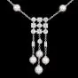 Bvlgari Diamond  Pearl 18K Gold Bulgari Circle Drop Necklace
