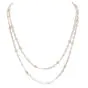 Estate 15.75cts Diamond 14K Two Tone Long By the Yard Necklace-Dover Jewelry