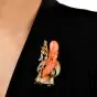 Vintage Coral 18K Gold Chinese Monk Shou Lao Large Brooch Pin-Dover Jewelry