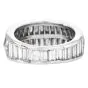 Estate Diamond Platinum Knife Edged Baguette Eternity Ring |DoverJewelry|