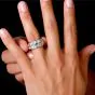 Estate Diamond Platinum Knife Edged Baguette Eternity Ring |DoverJewelry|