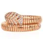Estate Bvlgari Serpenti Diamond One Coil Tubogas Wrap 18K Bracelet-Dover Jewelry