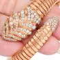 Estate Bvlgari Serpenti Diamond One Coil Tubogas Wrap 18K Bracelet-Dover Jewelry