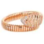 Estate Bvlgari Serpenti Diamond One Coil Tubogas Wrap 18K Bracelet-Dover Jewelry
