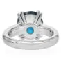 GIA 9.70cts Blue Zircon Diamond Platinum Cushion Engagement Ring|Dover Jewelry|