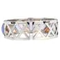 Diamond Mother Of Pearl Chalcedony 18K Gold  Cuff Bracelet 