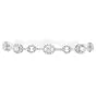 Estate 4.00 carat Diamond 18K Gold Oval Halo Link Bracelet |Dover Jewelry|