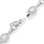 Estate 4.00 carat Diamond 18K Gold Oval Halo Link Bracelet|Dover Jewelry|