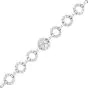 Contemporary Natural 3.36 carat Diamond 18K Round Link Tennis Bracelet|Dover Jewelry|