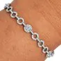 Contemporary Natural 3.36 carat Diamond 18K Round Link Tennis Bracelet|Dover Jewelry|