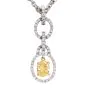 Leo Pizzo Fancy  Yellow Diamond 18k Gold Dangle Pendant Necklace