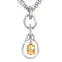 Leo Pizzo Fancy  Yellow Diamond 18k Gold Dangle Pendant Necklace