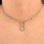 Leo Pizzo Fancy  Yellow Diamond 18k Gold Dangle Pendant Necklace