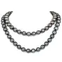 Long 13-10mm South Sea Pearl Diamond Round Gold Clasp Necklace