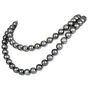 Long 13-10mm South Sea Pearl Diamond Round Gold Clasp Necklace