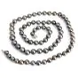 Long 13-10mm South Sea Pearl Diamond Round Gold Clasp Necklace