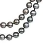 Long 13-10mm South Sea Pearl Diamond Round Gold Clasp Necklace