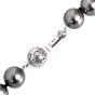 Long 13-10mm South Sea Pearl Diamond Round Gold Clasp Necklace