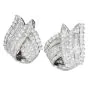 Estate 9.00cts Diamond 1970s 18K Gold Ribbon Fold Statement Earrings-Dover Jewelry