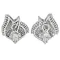 Estate 9.00cts Diamond 1970s 18K Gold Ribbon Fold Statement Earrings-Dover Jewelry