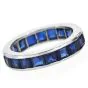 Vintage Oscar Heyman 3.80 carat Sapphire Platinum Eternity Band Ring |DoverJewelry|